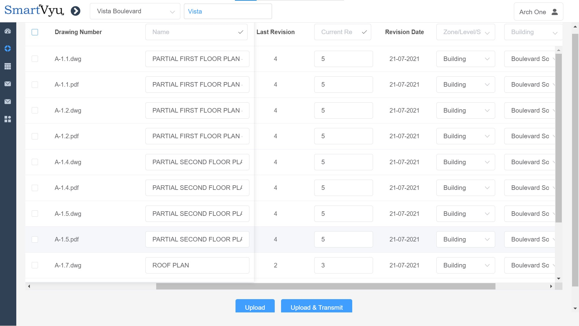 Document Details & Create Transmittals