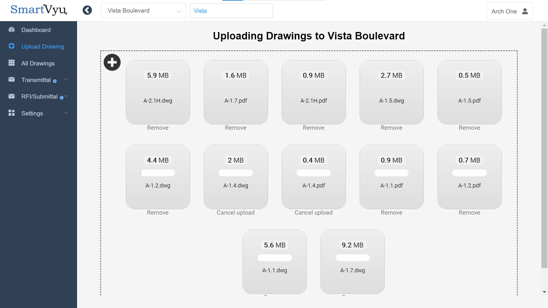 Upload Drawing PDF & DWG